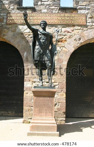 Statue of Cesar, Saalburg, Roman Castle, Germany