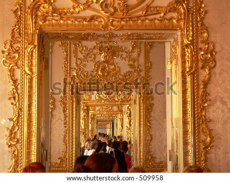 Katherine\'s Palace corridor in Tsarskoe Selo (Pushkin), Russia