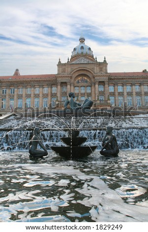 Victoria square and Council House in Birmingham (England)