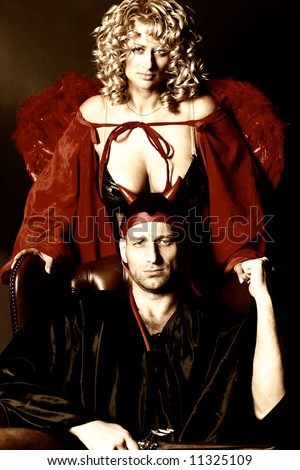 Unbelievable couple: she beautiful angel and he evil devil