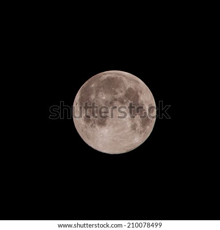 SUPER MOON - AUGUST 11, 2014: The Super Moon rise over Sky at LAMPANG THAILAND.