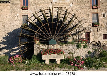 Water-driven Wheel of Mill