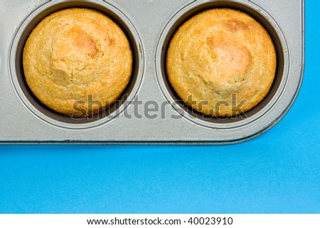 A tray of corn muffins.