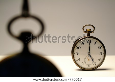 Old clock at 5 o'clock