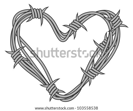 barb wire heart