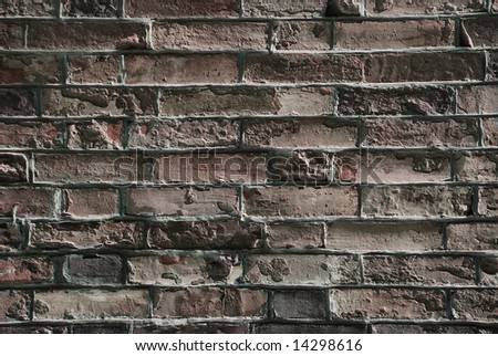 brick wallpaper. stock photo : Old rick wall
