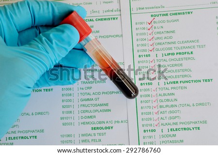 Blood sample for routine clinical chemistry