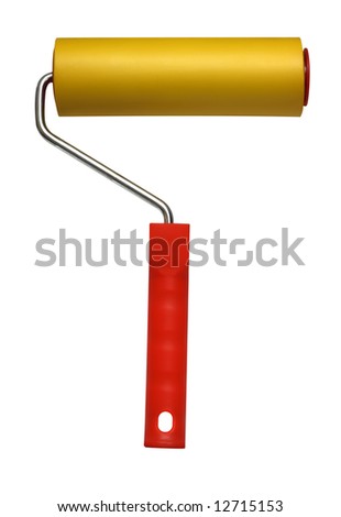 Paint roller isolated on white background
