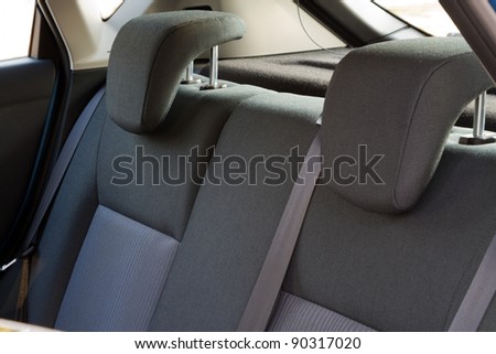Car interior - back car seats with active headrest