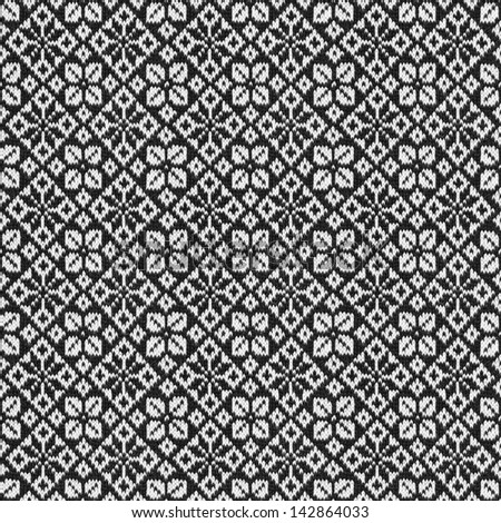 Scandinavian style knitted pattern. Seamless repeating texture made from real detailed photo.