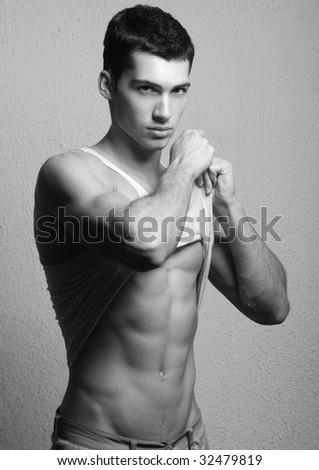 Images Male Models on Male Model Showing Abs Stock Photo 32479819   Shutterstock