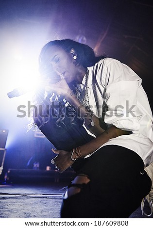 LONDON - MARCH 11: Angel Haze performs at Heaven on March 11, 2014 in London.