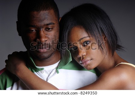African American Couple in Studio Portrait Shoot
