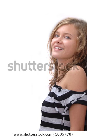 stock photo Gorgeous Smiling Teen Model