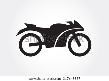 motorcycle icon, silhouettes of motorcycle