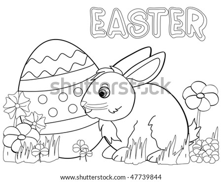 easter bunny clipart. easter bunny clipart black and