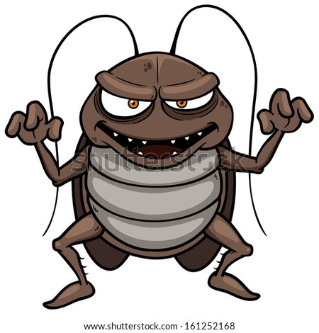 Vector illustration of cartoon cockroach Vector illustration of cartoon cockroach
