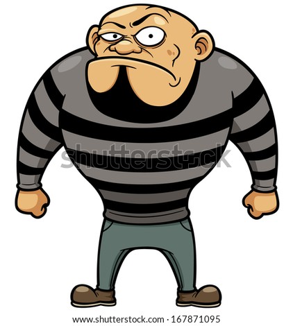 Vector Illustration Of Cartoon Prisoner - 167871095 : Shutterstock