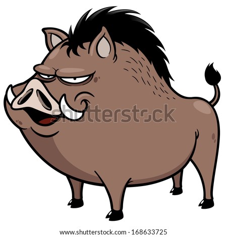 Vector Illustration Of Wild Boar - 168633725 : Shutterstock