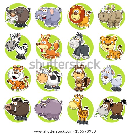 Vector illustration of Animals set Cartoon Vector illustration of Animals set Cartoon