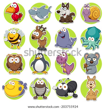 Vector illustration of Animals set Cartoon Vector illustration of Animals set Cartoon