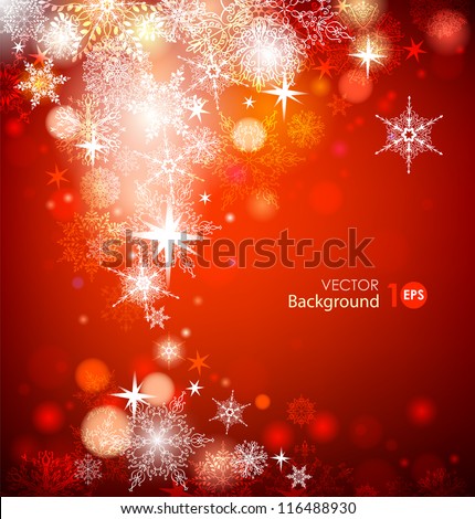 Christmas Background With Snowflakes. Vector Eps 10.