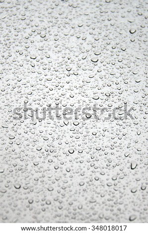 raindrops on glass - background, wet from rain drops abstraction