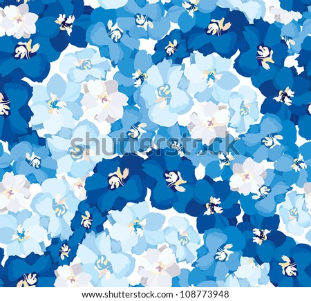 White Blue Flowers