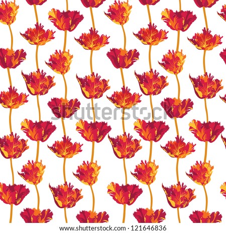 flower tulip seamless vector background