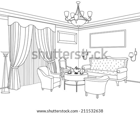 Bedroom Designs Outline interior perspective drawing of a room interior the easiest to Bedroom Designs Outline interior perspective drawing of a room interior the easiest to