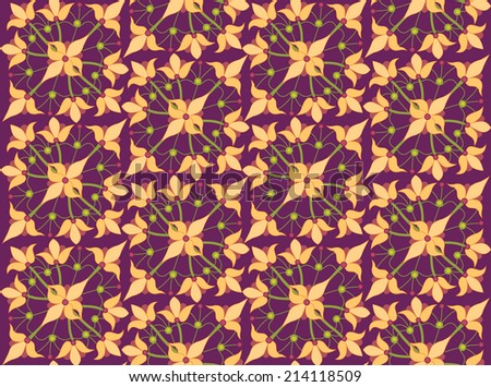 Seamless pattern in retro style. Abstract floral oriental textured background for scrapbook.