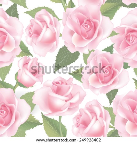 Flowers roses. Floral seamless background. Flower pattern.