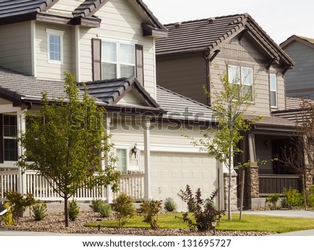 House in suburban development of Denver, Colorado.