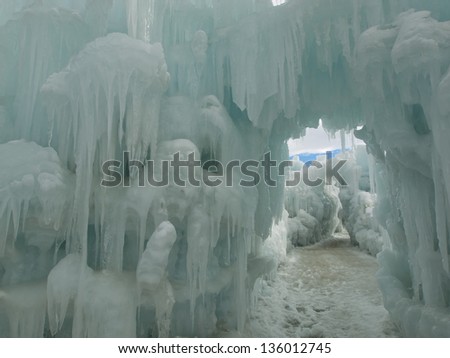 Ice Castles of Silverthorne, Colorado.