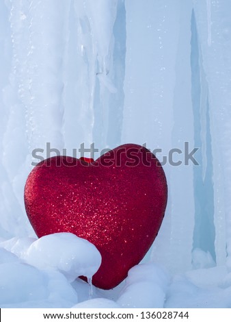 Cold heart on ice formation in Ice Castle.