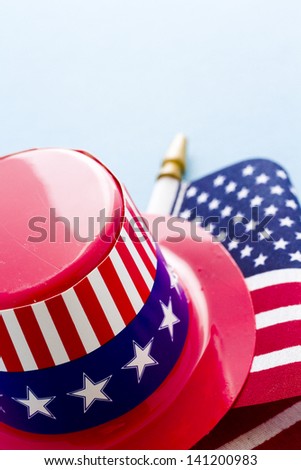 Patriotic items to celebrate July 4th.