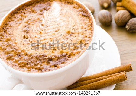 Five spice latter in a white cup.
