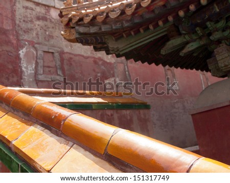 Roof of Summer Palace in Beijing, China
