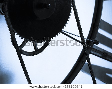 Gear of the clock machine of the clock on the Clock Tower in Denver, Colorado.