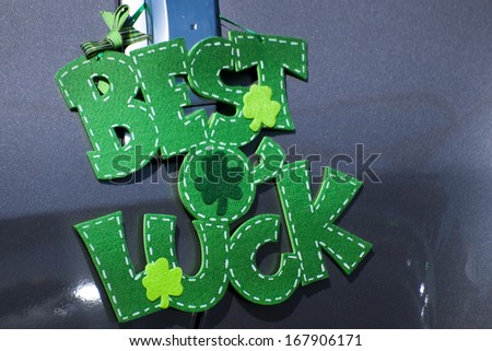 \'Best of Luck\' sign.