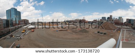 Denver, Colorado-April 9, 2011: Construction site of the Union Station redevelopment, Denver, Colorado.