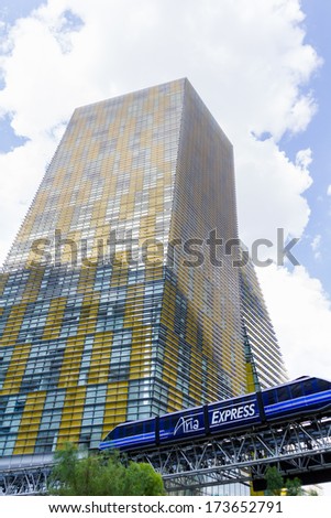 Las Vegas, Nevada-July 5, 2013: View of building exterior of contemporary building.
