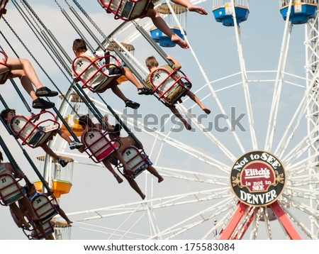 DENVER, CO - AUGUST 14, 2012: Elitch Gardens Theme Park, locally known as \