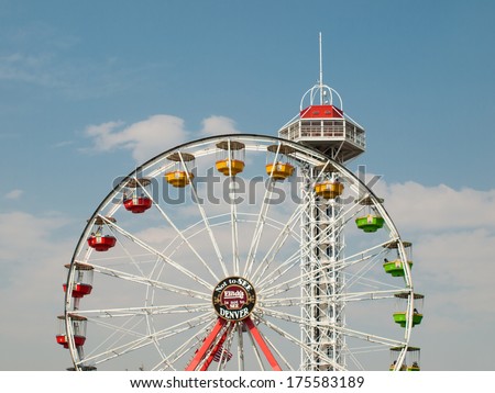 DENVER, CO AUG 14, 2012: Elitch Gardens Theme Park, locally known as \