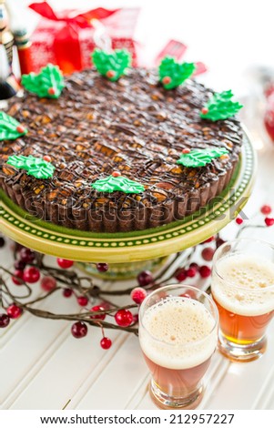 Chocolate beer and wine pairings. Nutcracker Sweet Tart with beer for Christmas.