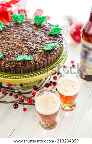 Chocolate beer and wine pairings. Nutcracker Sweet Tart with beer for Christmas.