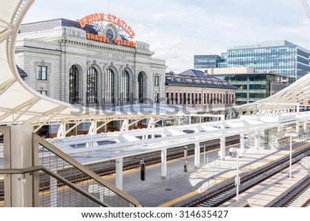 Denver, Colorado, USA-September 7, 2015. Renovated Union Station in Downtown Denver, Colorado.