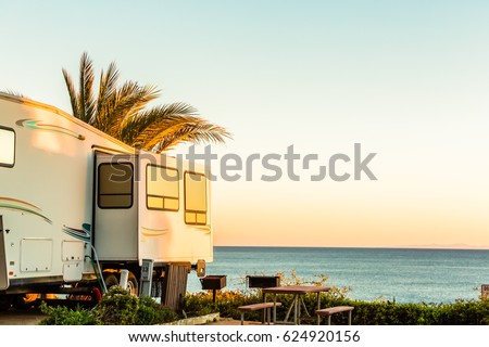 Winter RV camping on cost of California.