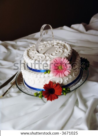 stock photo simple wedding cake