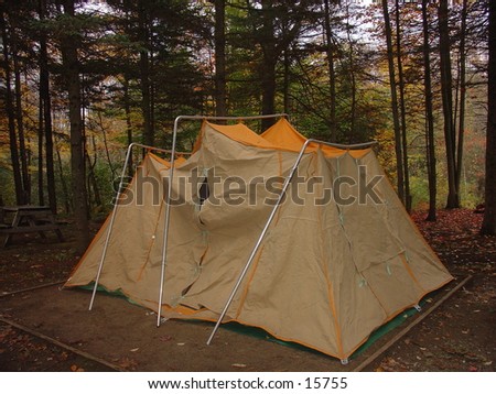 Camping tent at a camping site